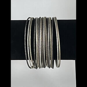 Three Color String Cuff Bracelet